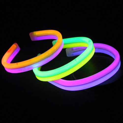NEW 120 8" Glow Sticks Bracelets Twisters BLUE